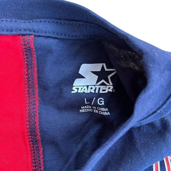 Atlanta Braves Starter Women's Power Move T-Shirt - Navy/Red Large - Picture 3 of 7